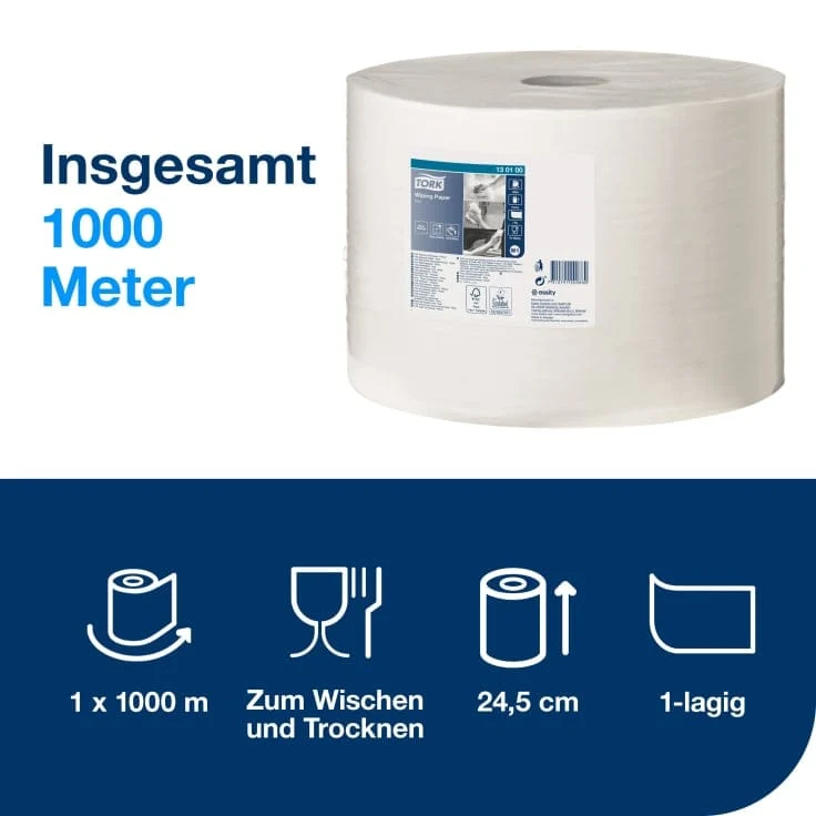 Tork Mehrzweck-Papierwischtuch Advanced W1 1-lagig, 1.000 m