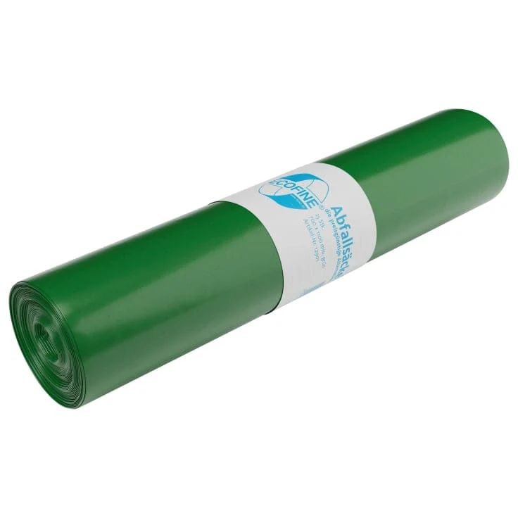 DEISS ECOFINE Abfallsack 120 Liter grün, ca. 890 g/ Rolle, Typ 60