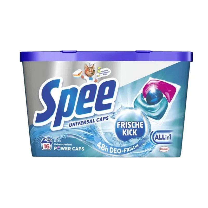 Spee Power Caps Frische-Kick Vollwaschmittel, 16 WL