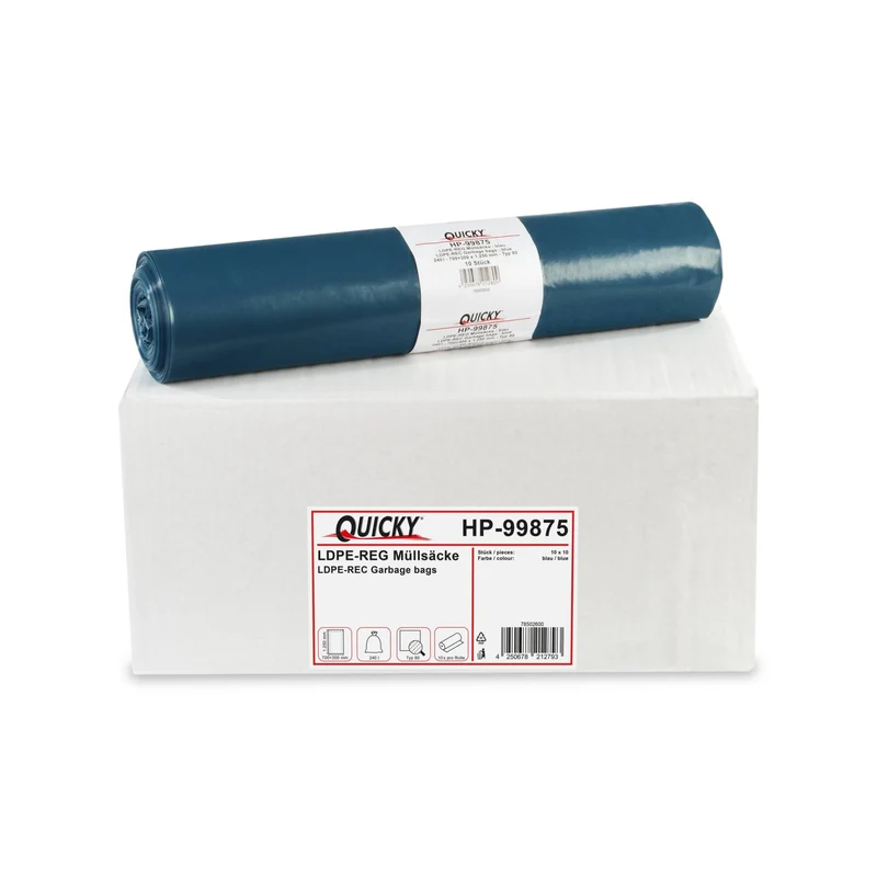 Quicky Müllsäcke, Typ 80, 240 Liter, blau