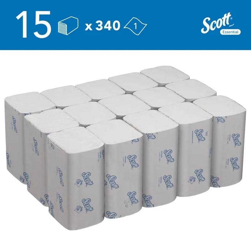 Scott Essential Falthandtücher Interfold, 1-lagig, 21,2 x 20 cm