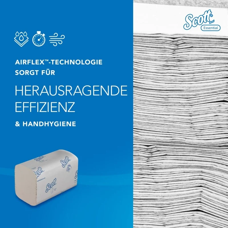 Scott Essential Falthandtücher Interfold, 1-lagig, 21,2 x 20 cm