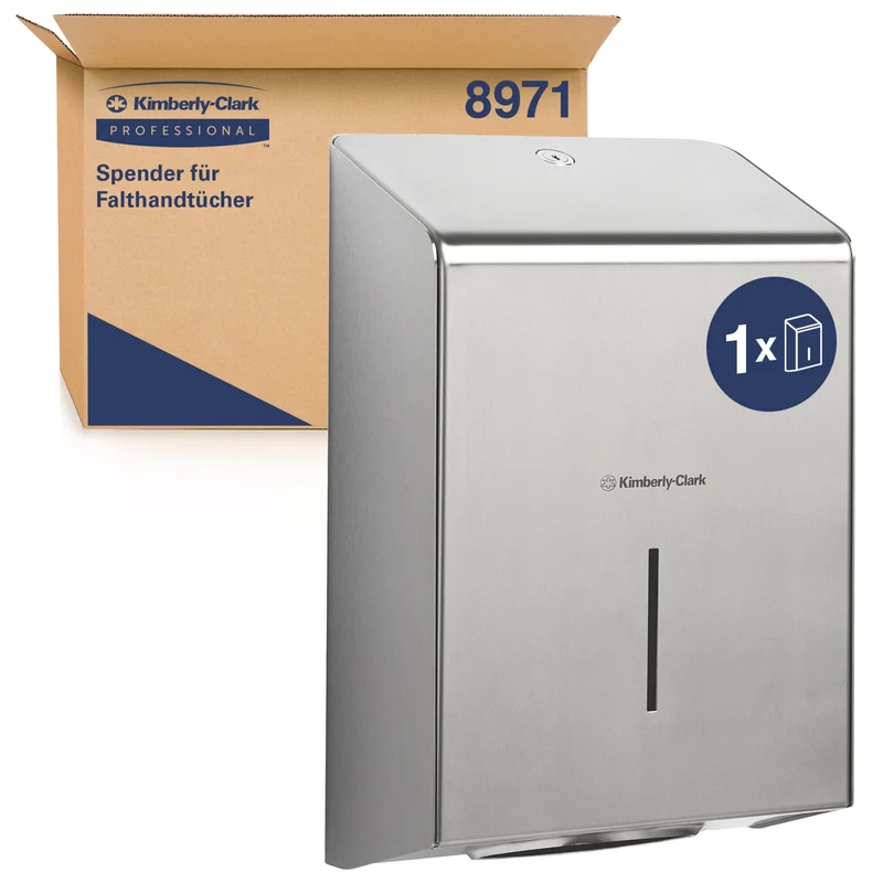 Kimberly-Clark Professional Falthandtuchspender, Edelstahl