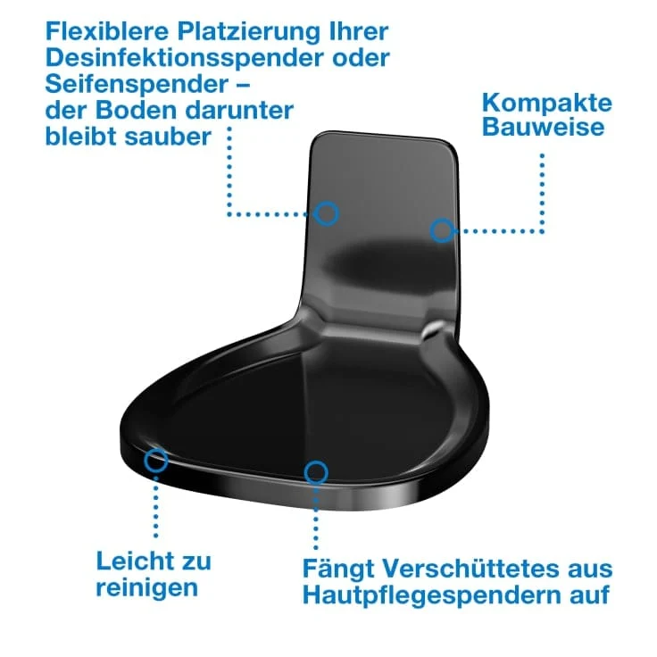 Tork Tropfschutz für Seifen- und Desinfektionsspender S4, schwarz
