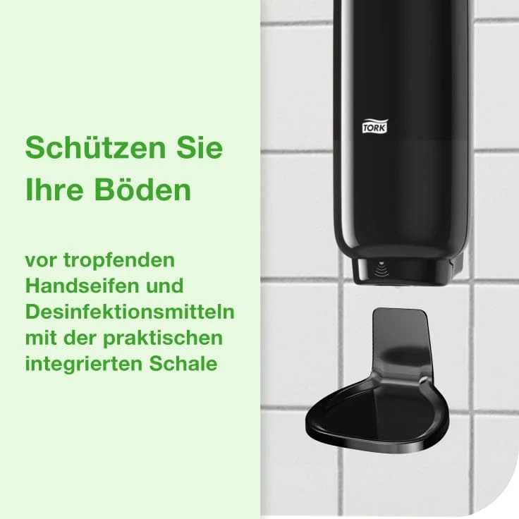 Tork Tropfschutz für Seifen- und Desinfektionsspender S4, schwarz