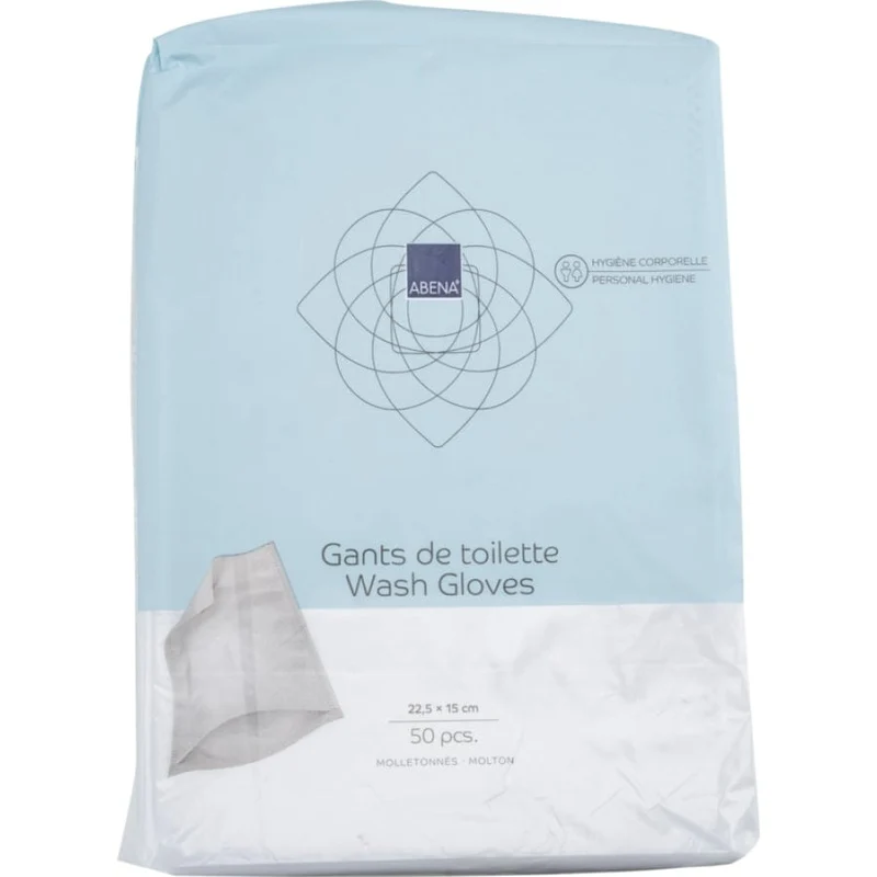 ABENA Molton Ultra Sonic Waschhandschuh ECO, 22,5 x 14,8 cm