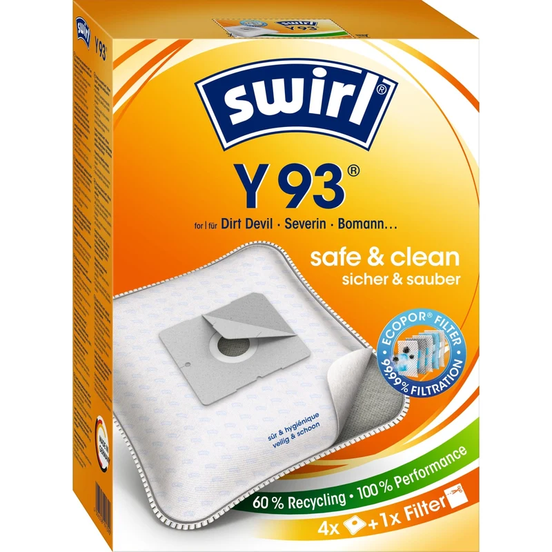 SWIRL Y 93 MicroPor Plus AirSpace Staubsaugerbeutel