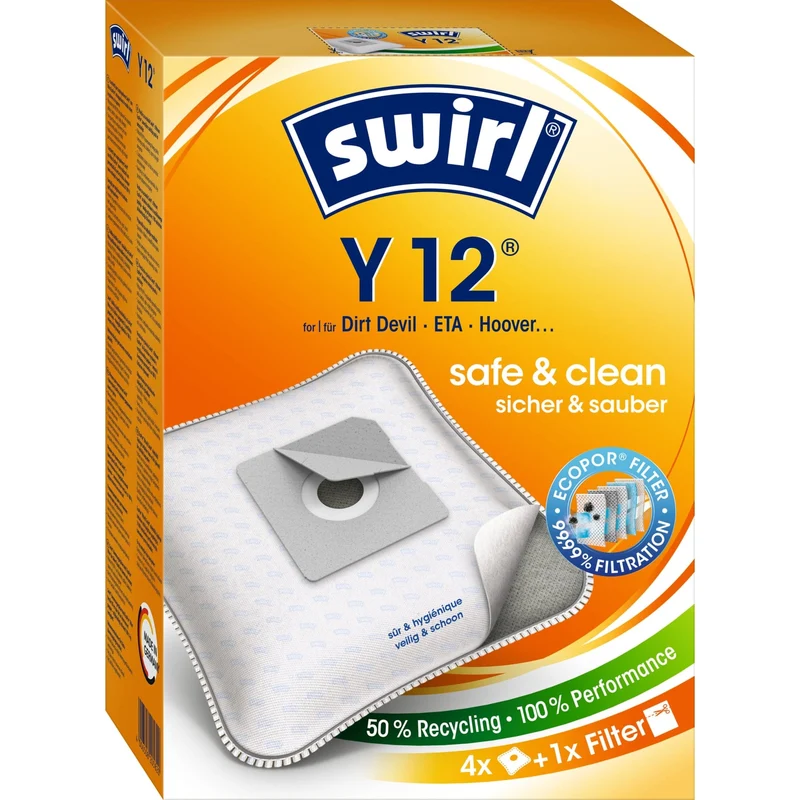 SWIRL Y 12 MicroPor Plus AirSpace Staubsaugerbeutel