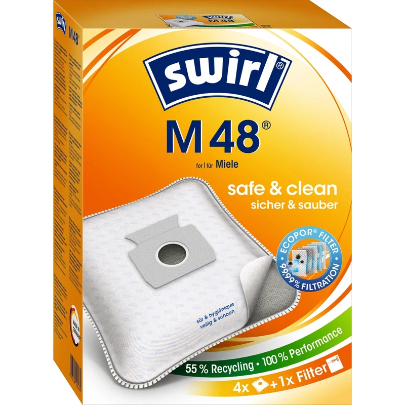 SWIRL M 48 MicroPor Plus AirSpace Staubsaugerbeutel