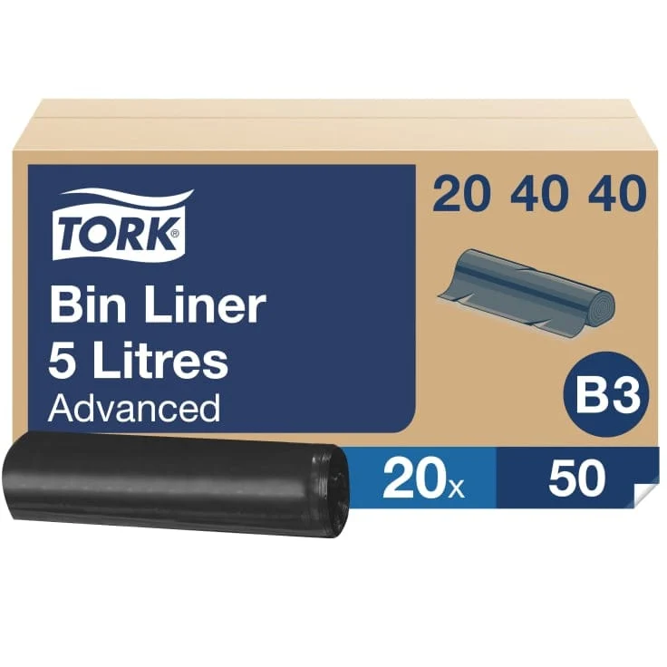 Tork Abfallsack B3 5 l, schwarz