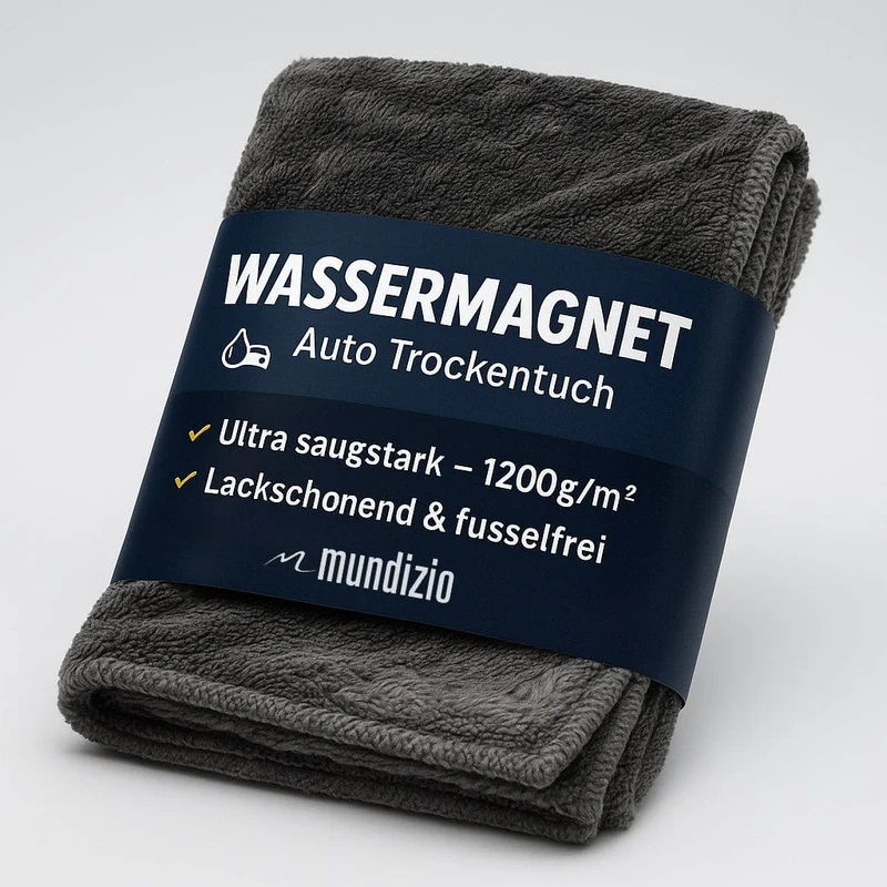 Wassermagnet Auto Trockentuch mit 1200g/m2 - extrem saugstark - fusselfrei