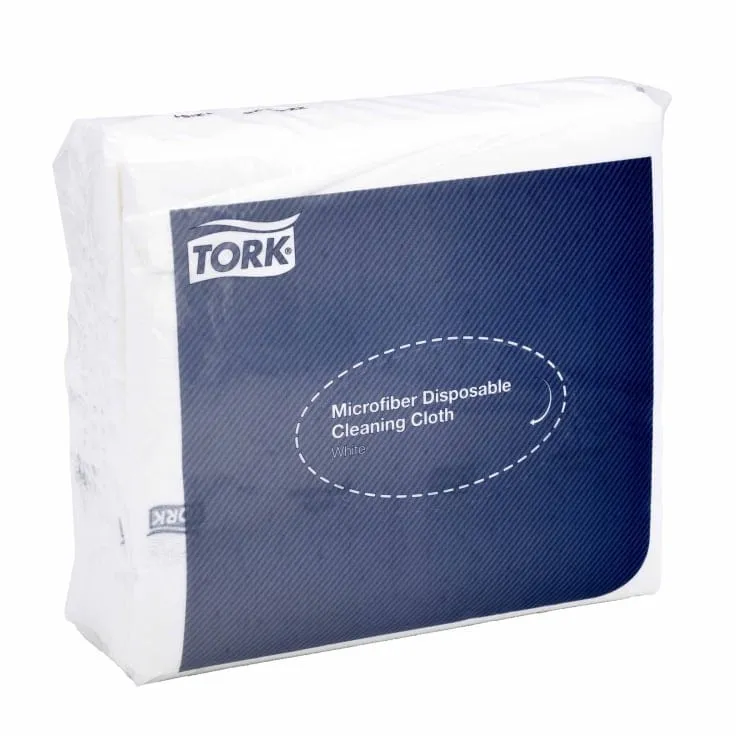 Tork Mikrofaser Einweg-Reinigungstuch weiß, 29,5 x 34 cm