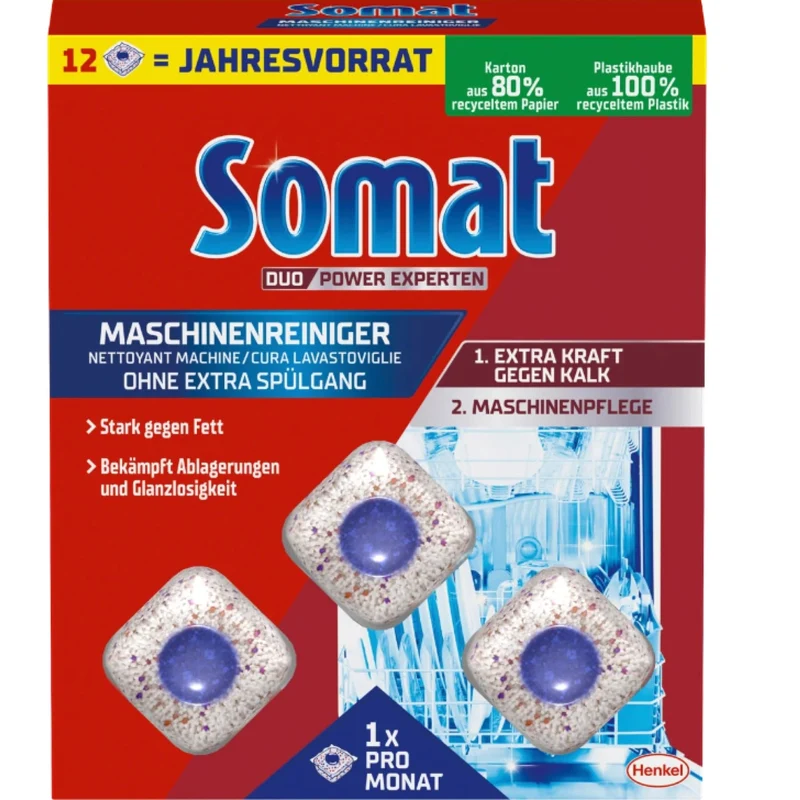 Somat Duo Experten Maschinenreiniger Tabs, 12 Stück