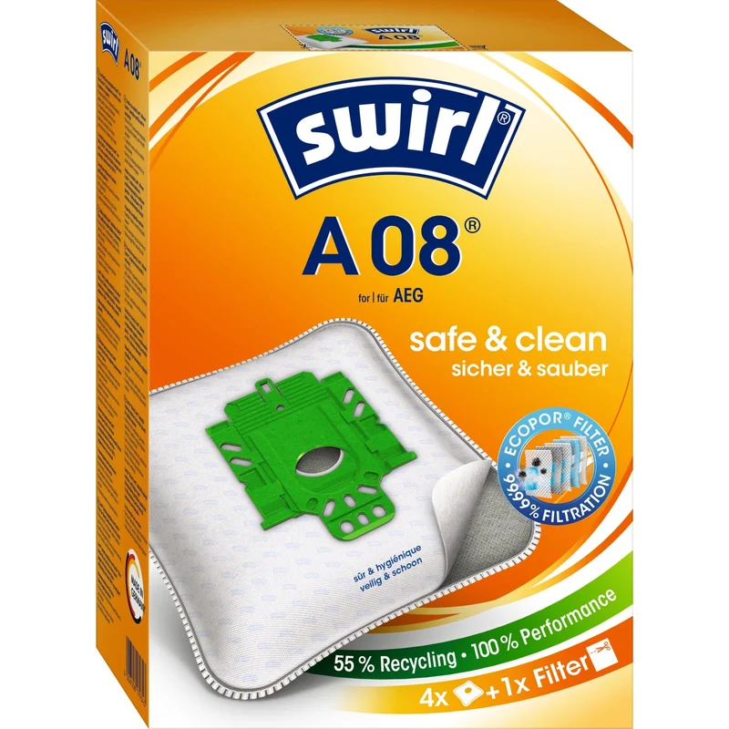 SWIRL A 08 (A 09) MicroPor Plus AirSpace Staubsaugerbeutel