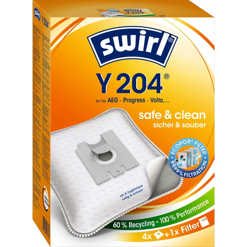 SWIRL Y 204 MicroPor Plus Green Staubsaugerbeutel