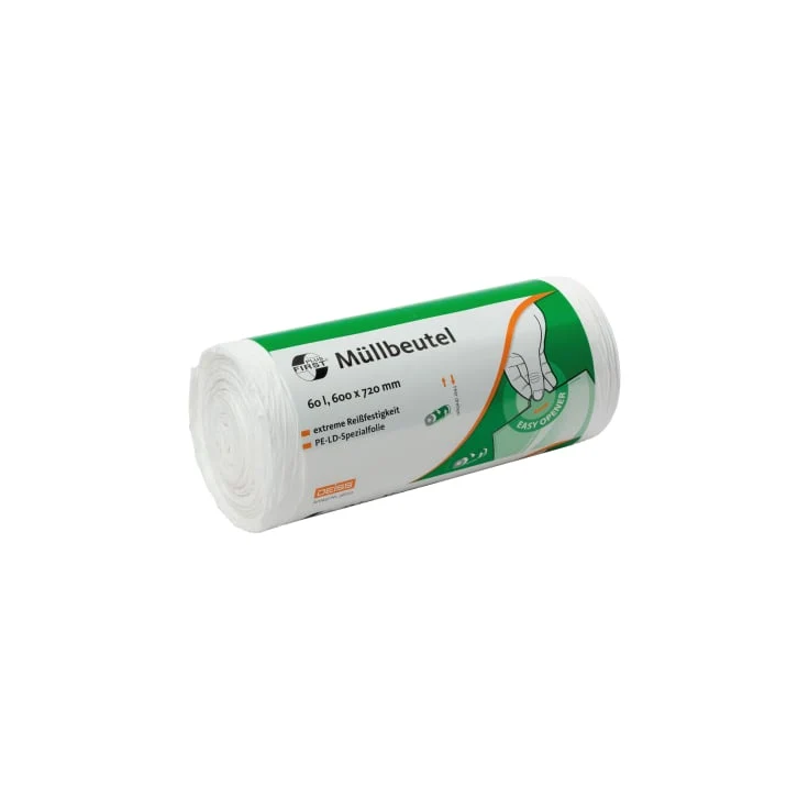 DEISS FIRST PLUS Abfallbeutel 60 Liter, weiss