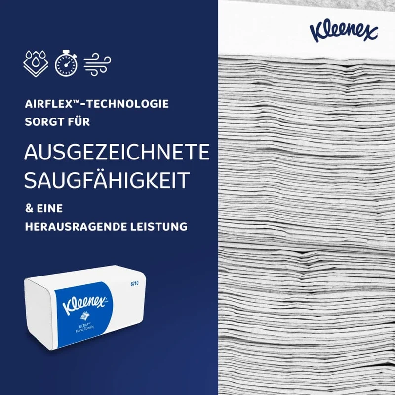 Kleenex Ultra Handtuchpapier Interfold, 3-lagig, 31,8 x 21,5 cm