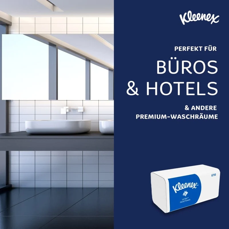 Kleenex Ultra Handtuchpapier Interfold, 3-lagig, 31,8 x 21,5 cm
