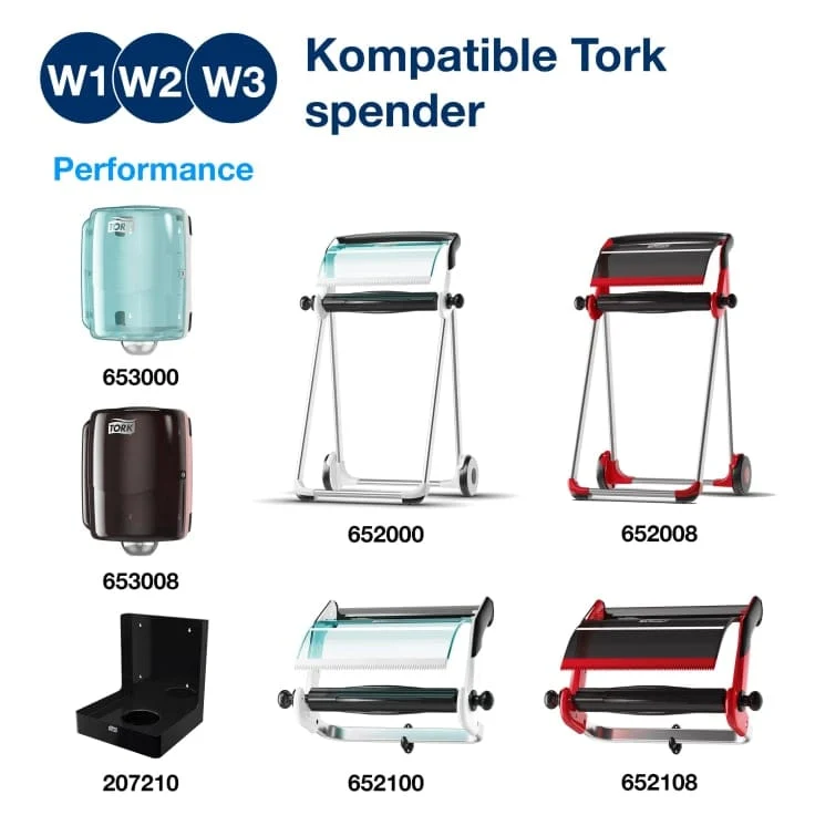 Tork Extra Starkes Industrie-Reinigungstuch W1/W2/W3, 160 Blatt