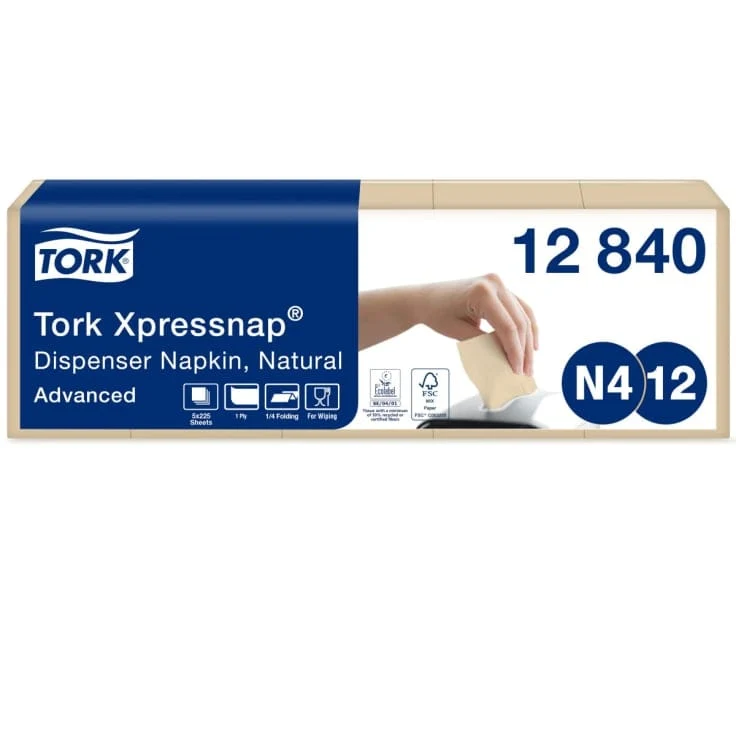Tork Xpressnap Spenderserviette N4 natur 1-lagig, 21,3 x 33 cm