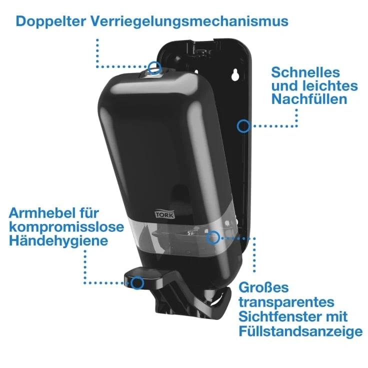 Tork Seifen- und Desinfektionsmittelspender mit Armhebel S4