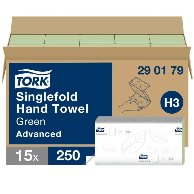 Tork Zickzack-Handtücher Advanced H3 2-lagig, grün