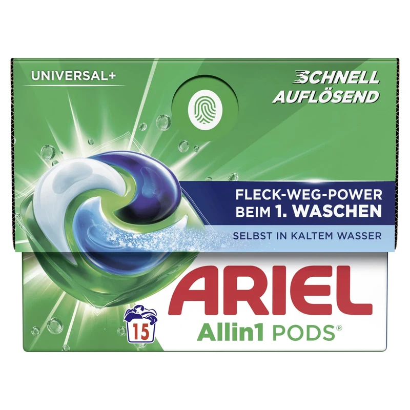 Ariel All-in-1 PODS Universal+ Vollwaschmittel, 15 bis 82 Pods