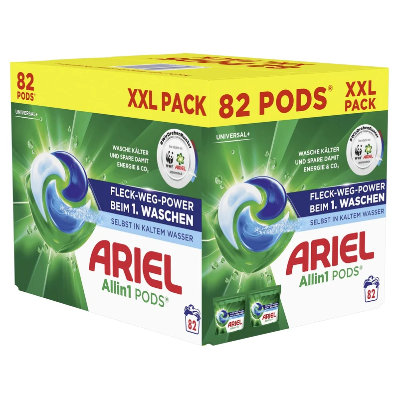 Ariel All-in-1 PODS Universal+ Vollwaschmittel, 15 bis 82 Pods