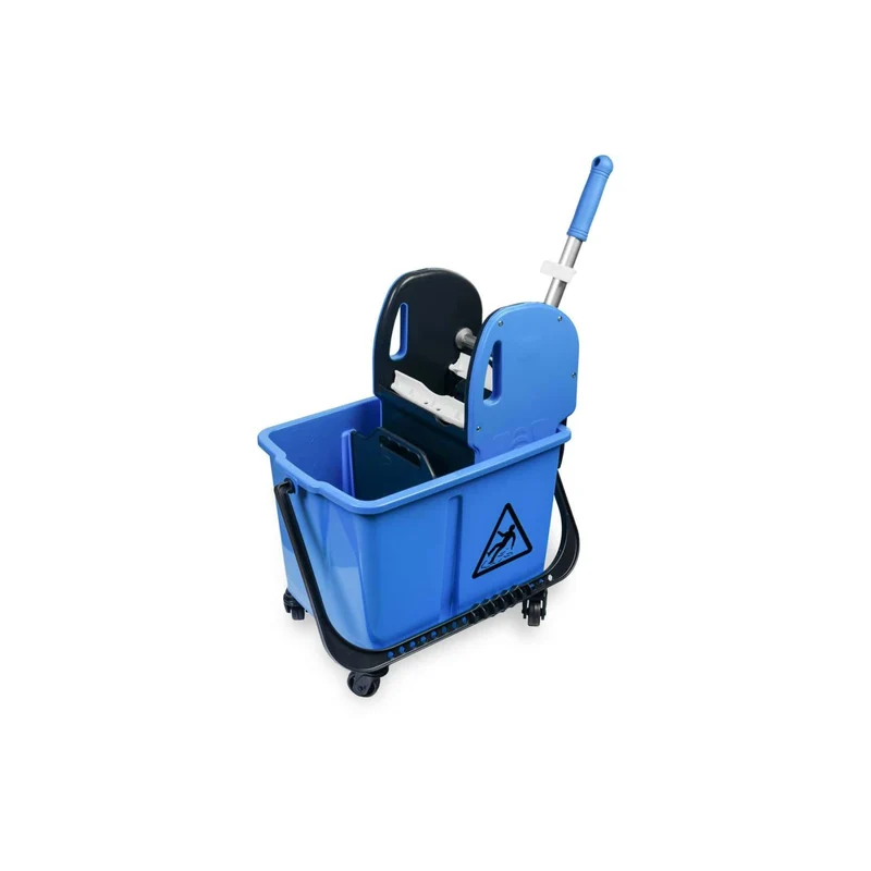 SemyTop Reinigungswagen mit Mopppresse, 24 Liter, zwei Kammern