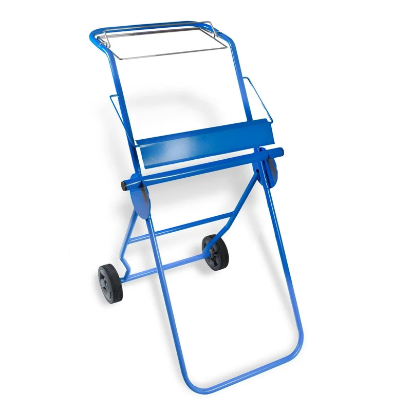 SemyTop Putztuchrollen-Bodenständer mit Müllsackhalter, blau
