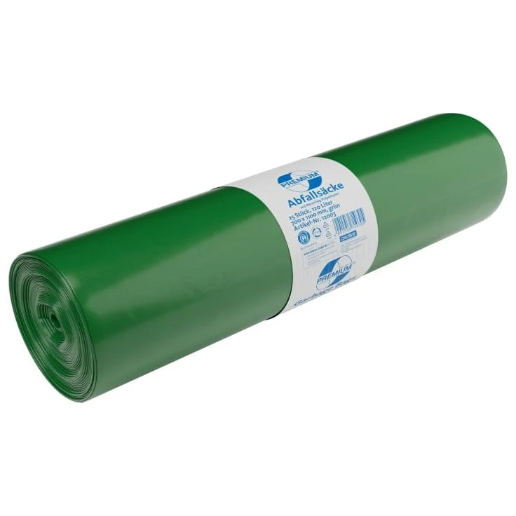 DEISS PREMIUM Abfallsack 120 Liter grün, 1770 g/ Rolle, Typ 100