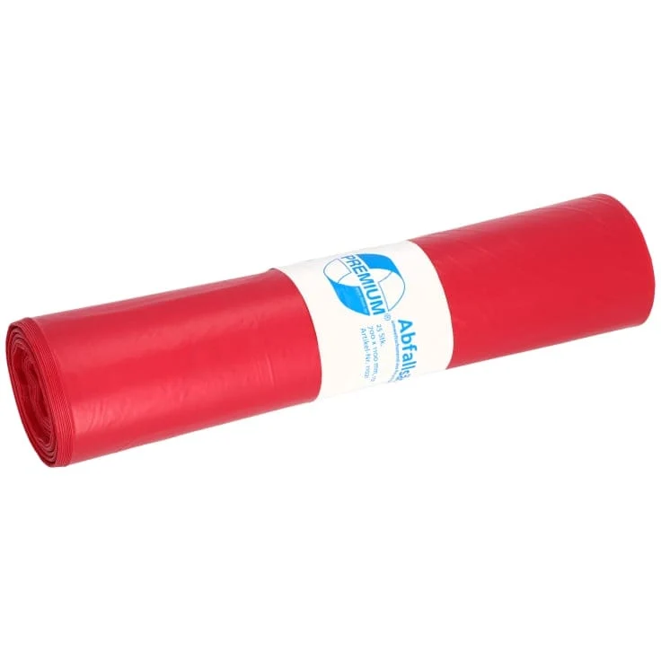 DEISS PREMIUM Abfallsack 120 Liter rot, ca. 1310 g/ Rolle, T60