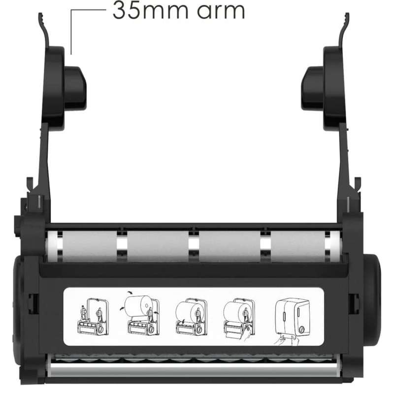 SemyTop Handtuchrollenspender Autocut, matt, für Rollen Ø 20 cm, Kern-Ø 4 cm