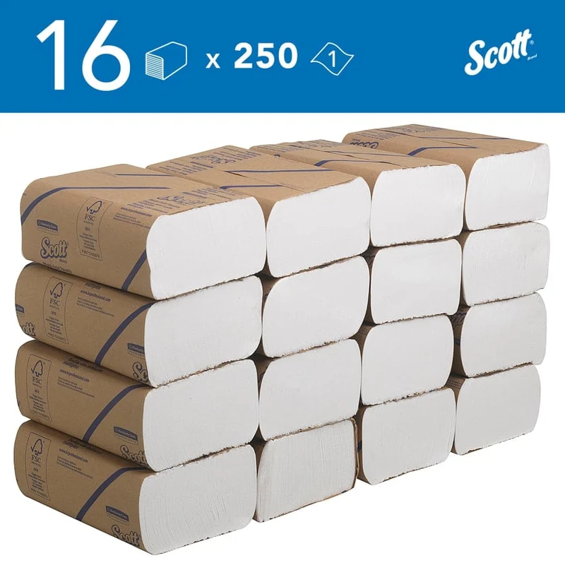 Scott Multifold Papierhandtücher, 1-lagig, 23,8 x 20,6 cm