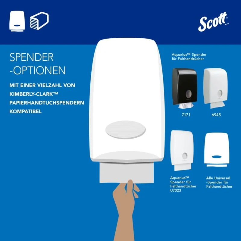 Scott Multifold Papierhandtücher, 1-lagig, 23,8 x 20,6 cm