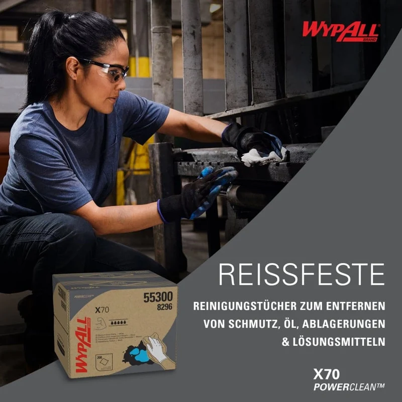 WypAll X70 Wischtücher Brag Box, weiß, 200 Tücher