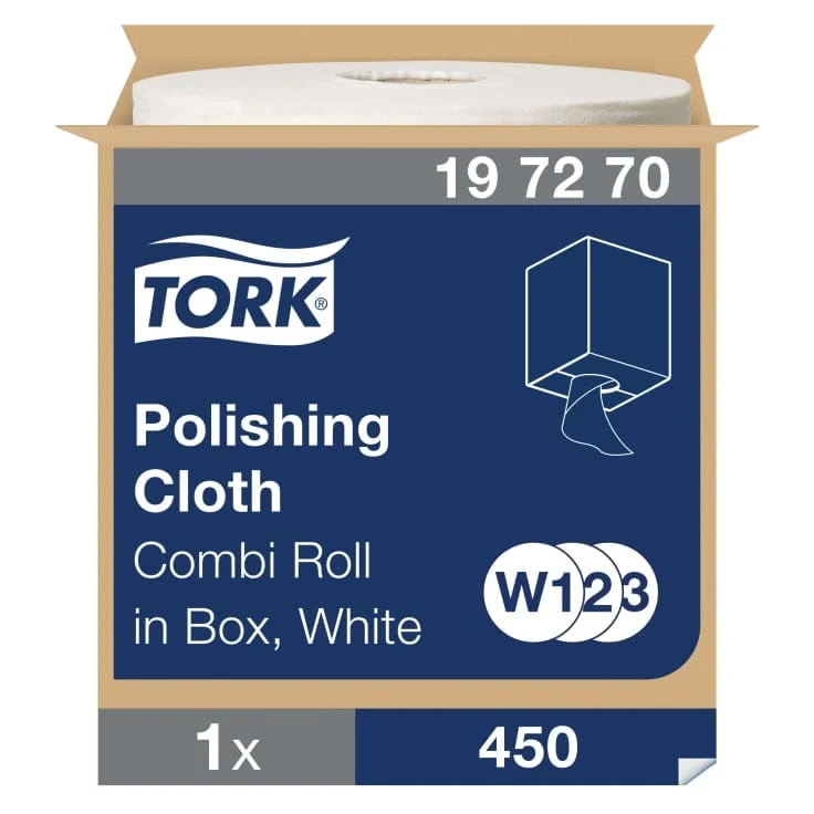 Tork Poliertuch W1/W2/W3 weiß, 450 Tücher je Rolle