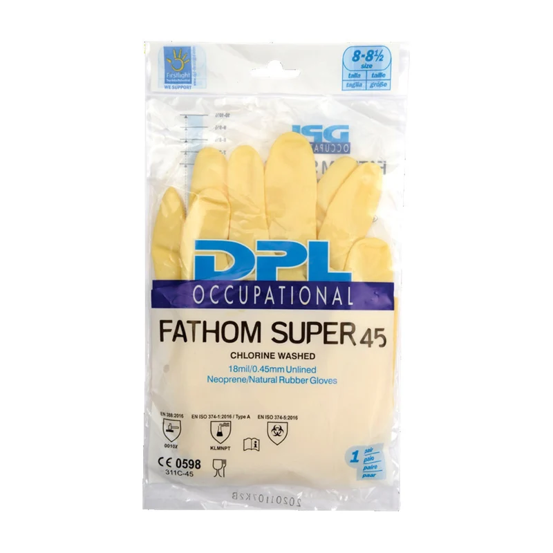 ABENA Neoprenhandschuhe DPL Fathom Super 45, gelb
