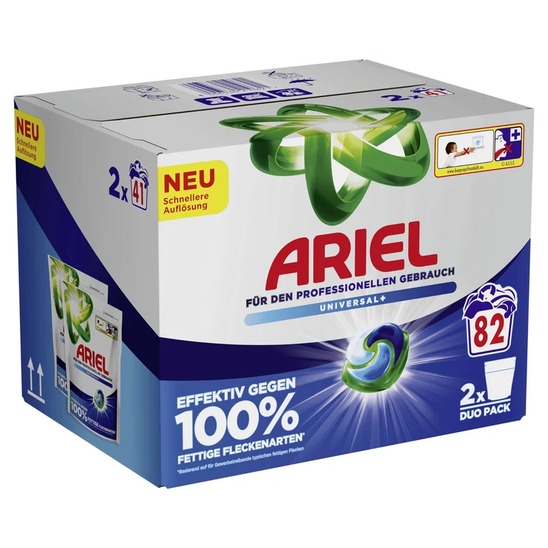 Ariel Professional All-in-1 Pods Universal+ Vollwaschmittel, 82 oder 100 Pods