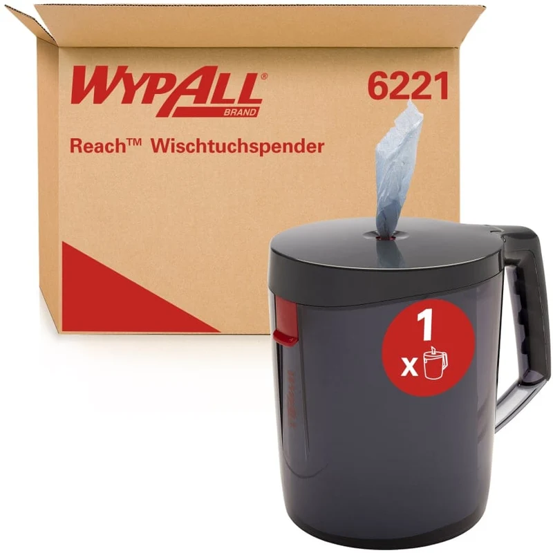 WypAll Reach Wischtuchspender tragbar, schwarz