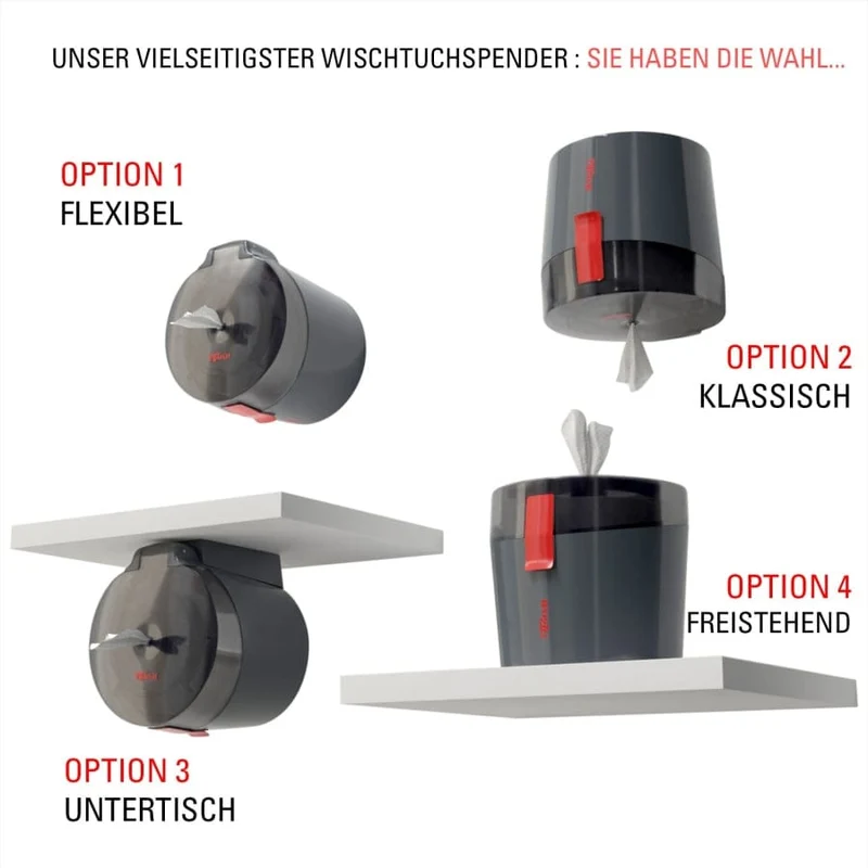 WypAll Reach PLUS Wischtuchspender Zentralentnahme, schwarz