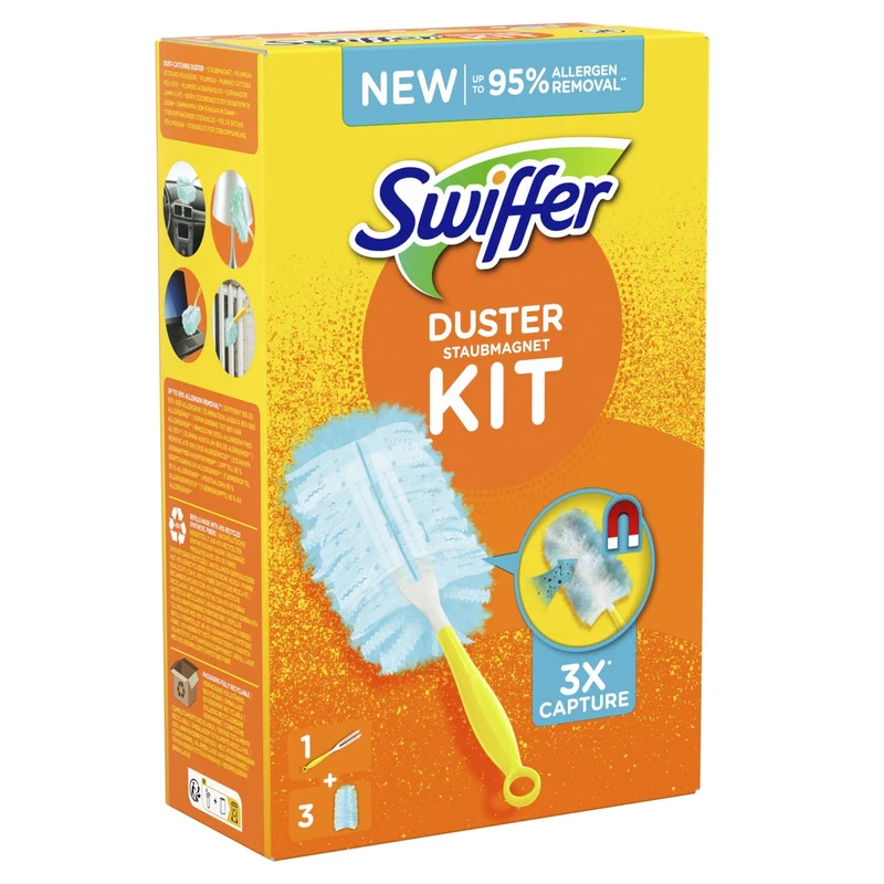 Swiffer Staubmagnet Duster Kit, Handgriff + 3 oder 7 Tücher