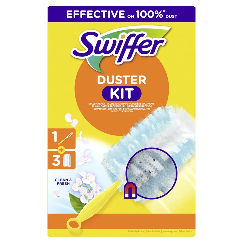 Swiffer Staubmagnet Duster Kit, Handgriff + 3 oder 7 Tücher