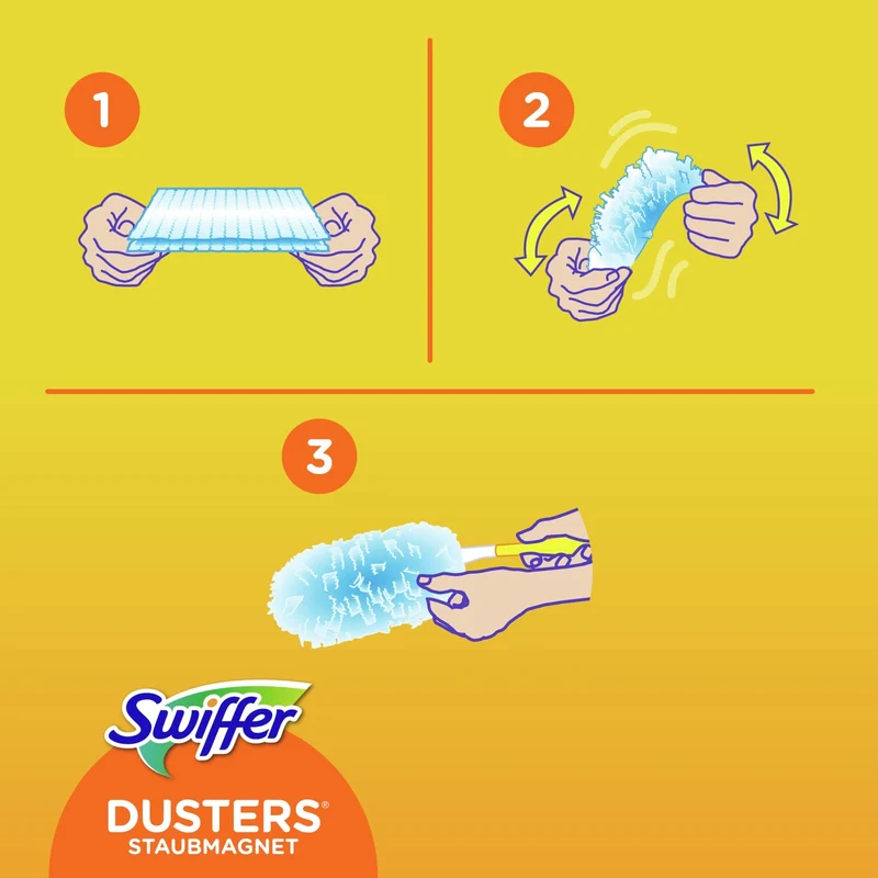 Swiffer Staubmagnet Duster Kit, Handgriff + 3 oder 7 Tücher