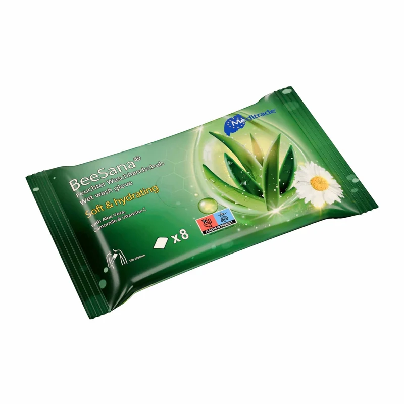 BeeSana® feuchter Waschhandschuh, gebrauchsfertig