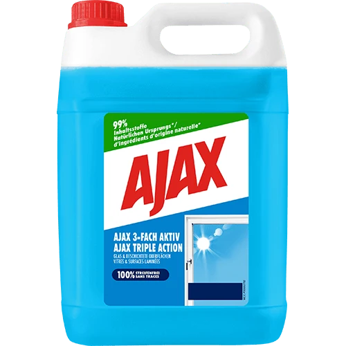 Ajax Glasreiniger 3-Fach Aktiv – streifenfreier Glanz mit Langzeitschutz