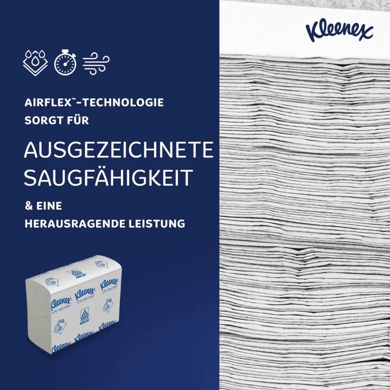 Kleenex Ultra Papierhandtücher Multifold, 2-lagig, 24,1 x 19,1 cm