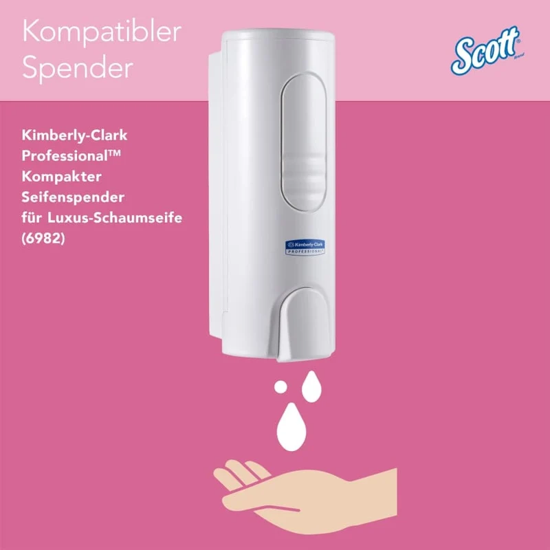 Scott Essential Schaumseife, rosa, 200-ml-Nachfüllbeutel