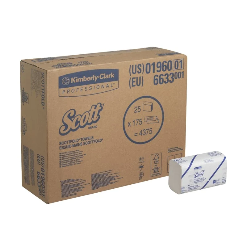 Scott Pro Scottfold Papierhandtücher, 1-lagig, 19,8 x 31,5 cm