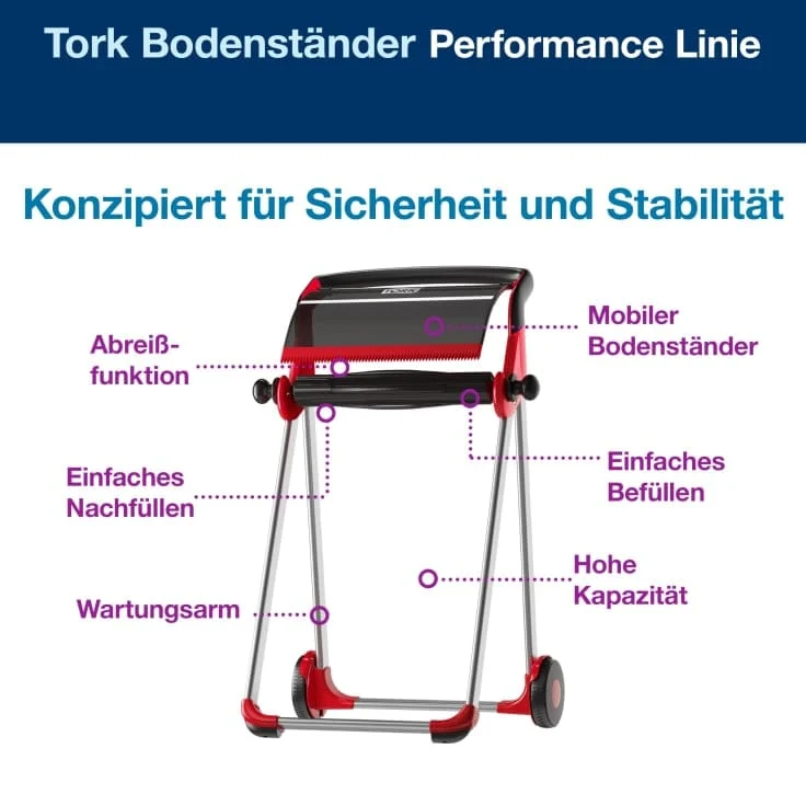 Tork Performance Bodenständer W1 für Wischtuchrollen